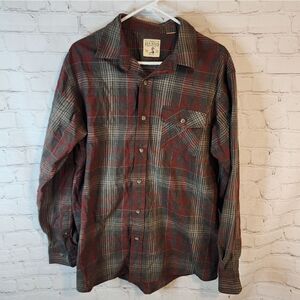 Men's Red Head longsleeve flannel button-down shirt, size Large